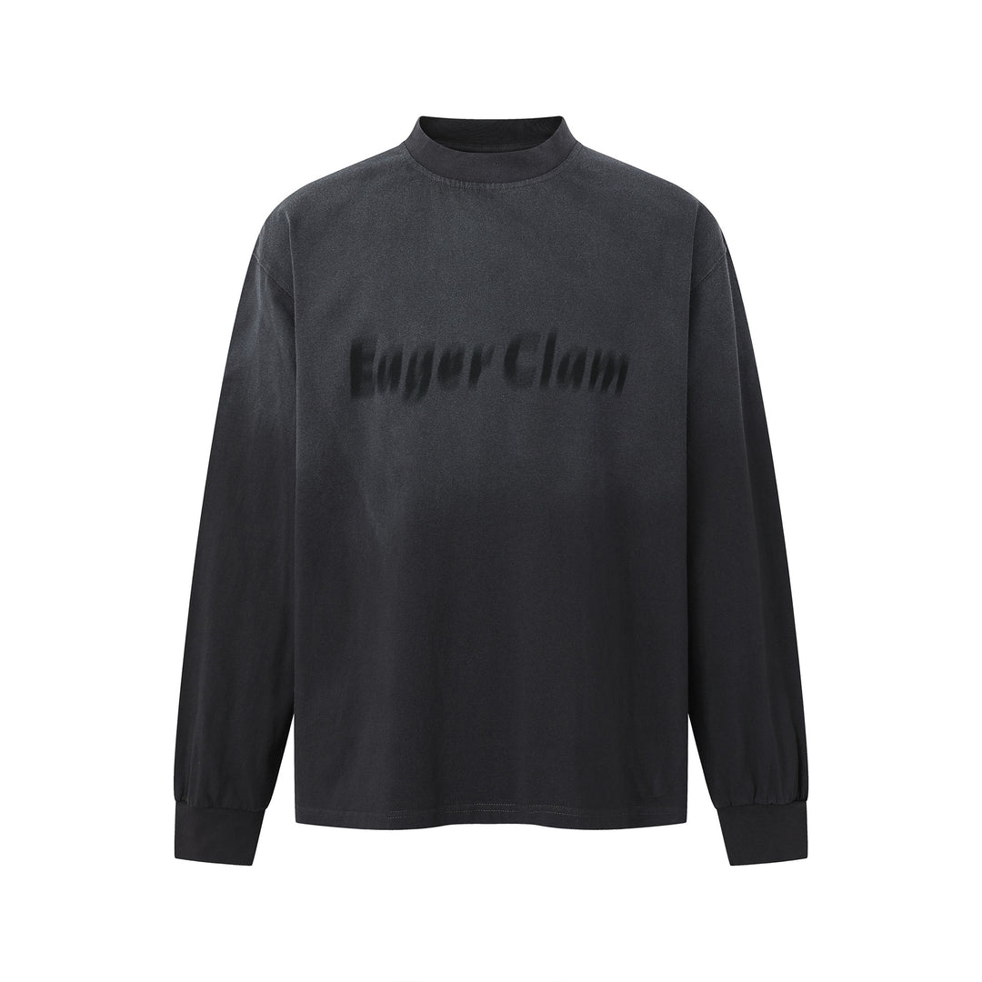 Unisex Oversize Sweatshirt with Troyer collar and blurred logo print Mune Fashion