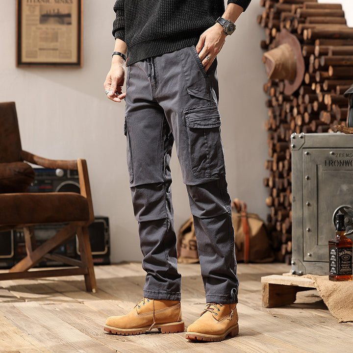 Men's Tactical Cargo Pants with Ankle Cuffs and Multiple Pockets Mune Fashion