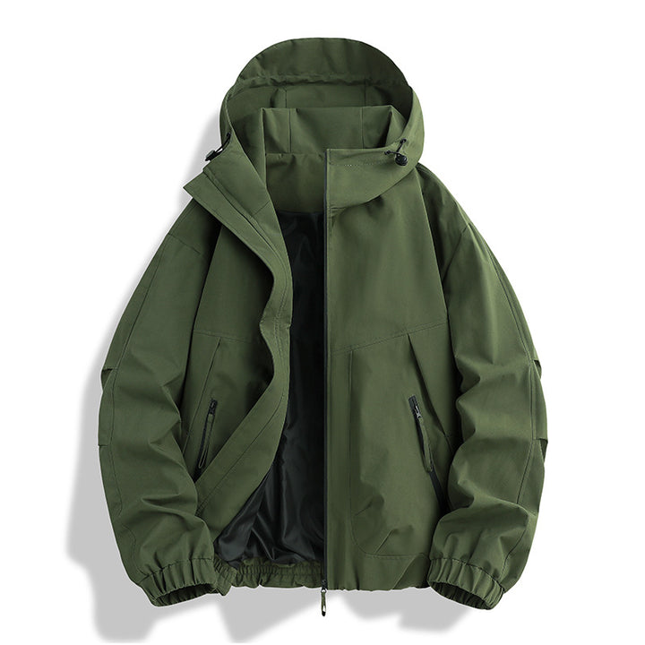 Men's waterproof Hooded Utility Parka with welded seams, adjustable hood, and concealed zip pockets Mune Fashion
