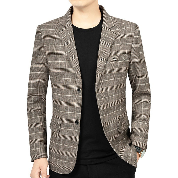 Men's Checkered Slim-Fit Blazer Mune Fashion