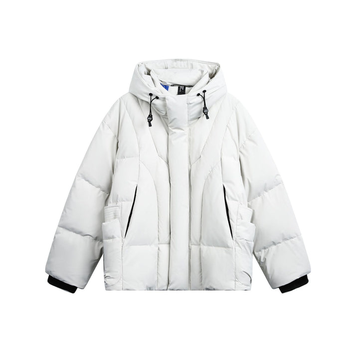 Ladies wide-cut padded parka with high collar, hood, and cargo pockets Mune Fashion