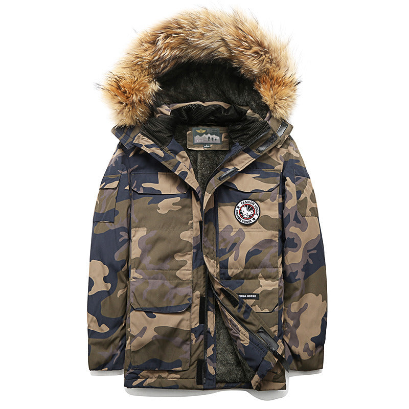 Men's winter parka with hood and faux fur trim, insulating thermal lining & multiple pockets Mune Fashion
