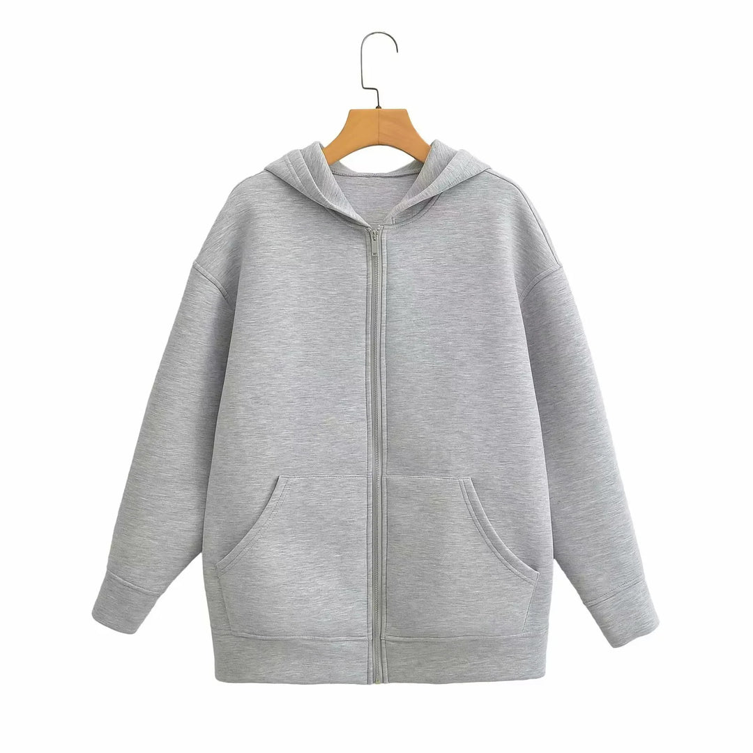 Unisex nan Oversize Hoodie Jacket with full zip, kangaroo pockets and casual boxy cut Mune Fashion