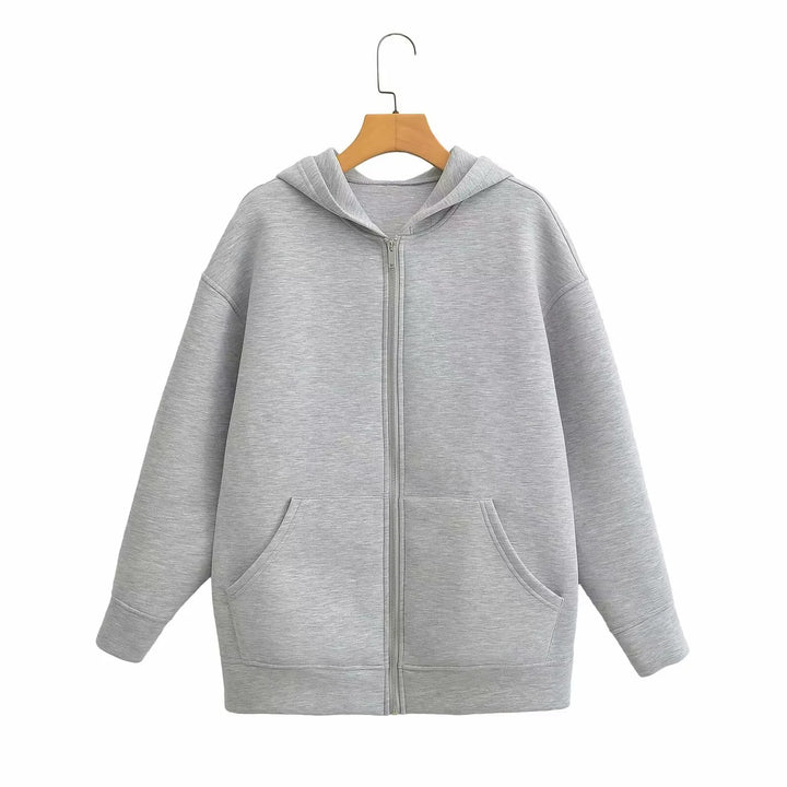 Unisex nan Oversize Hoodie Jacket with full zip, kangaroo pockets and casual boxy cut Mune Fashion