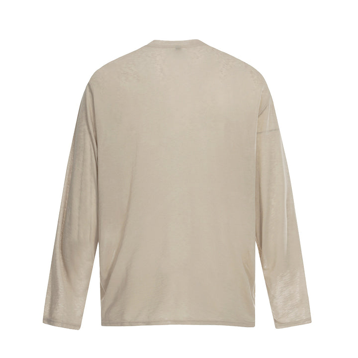 Unisex Long-Sleeve Cotton Shirt with Vintage Print and Relaxed Fit Mune Fashion