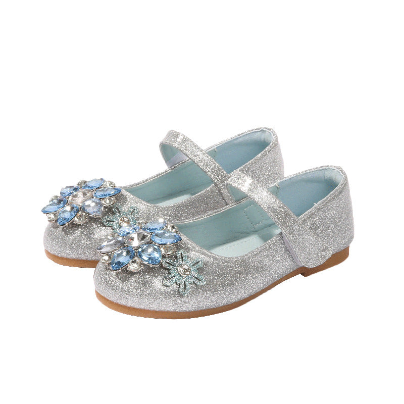 Ladies' ballerinas with sparkling flower appliqués Mune Fashion