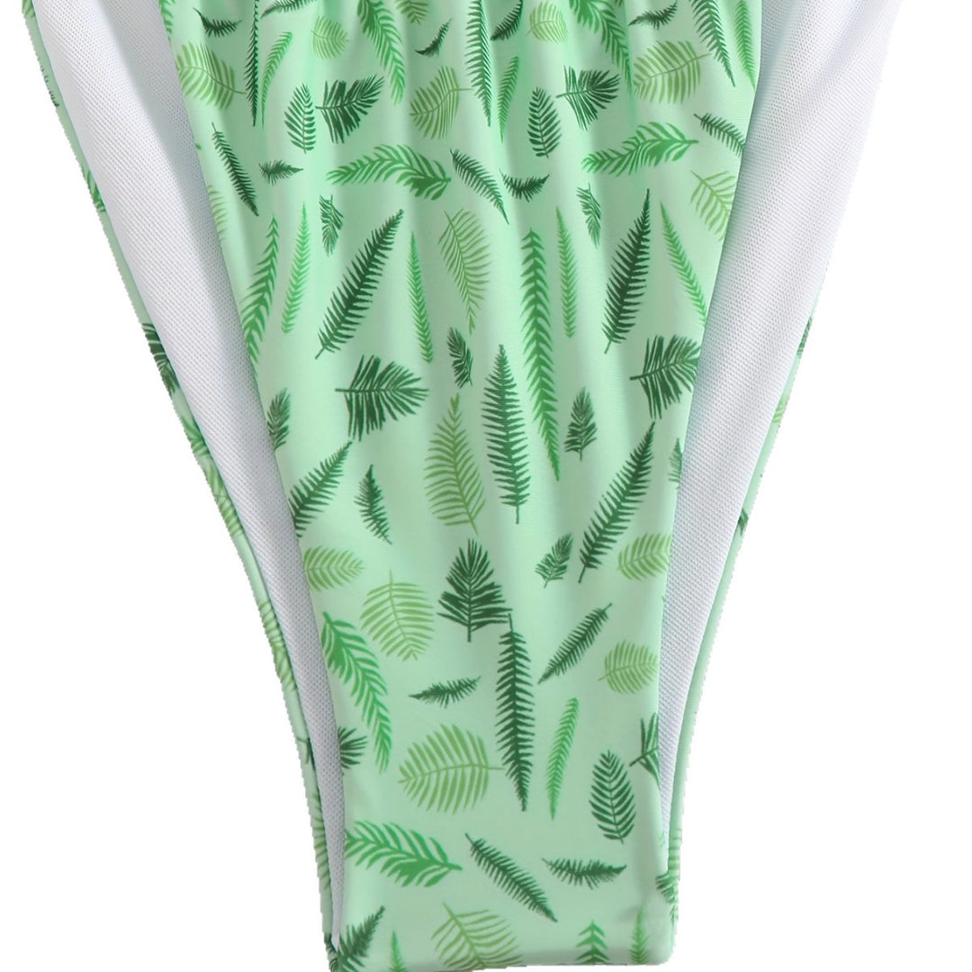 Women's trendy triangle bikini with botanical print Mune Fashion