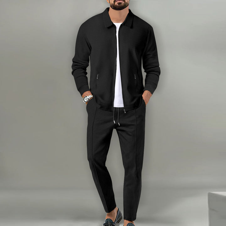 Men's leisure suit with modern structure design and practical pockets Mune Fashion