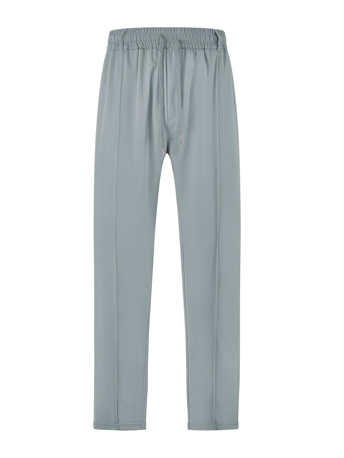 Ladies nan elegant jersey pants with creases, drawstring waistband, and narrow leg fit Mune Fashion