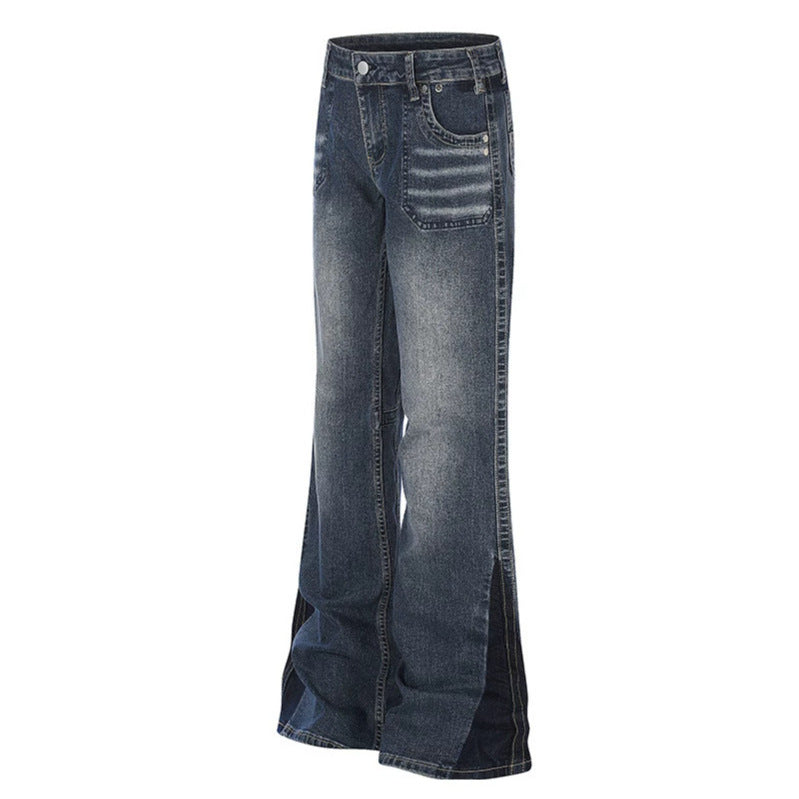 Women flared jeans with high waist and side contrast stripes Mune Fashion