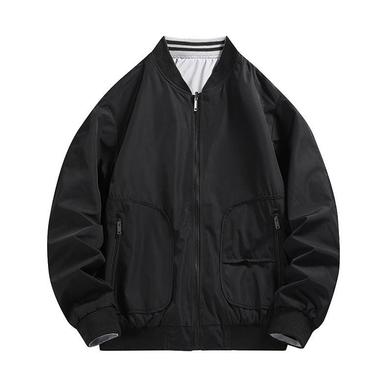 Men's lightweight water-repellent bomber jacket with ribbed collar and multiple pockets Mune Fashion
