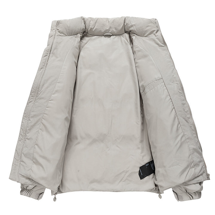 Men's padded down winter jacket with high stand-up collar and adjustable hem Mune Fashion