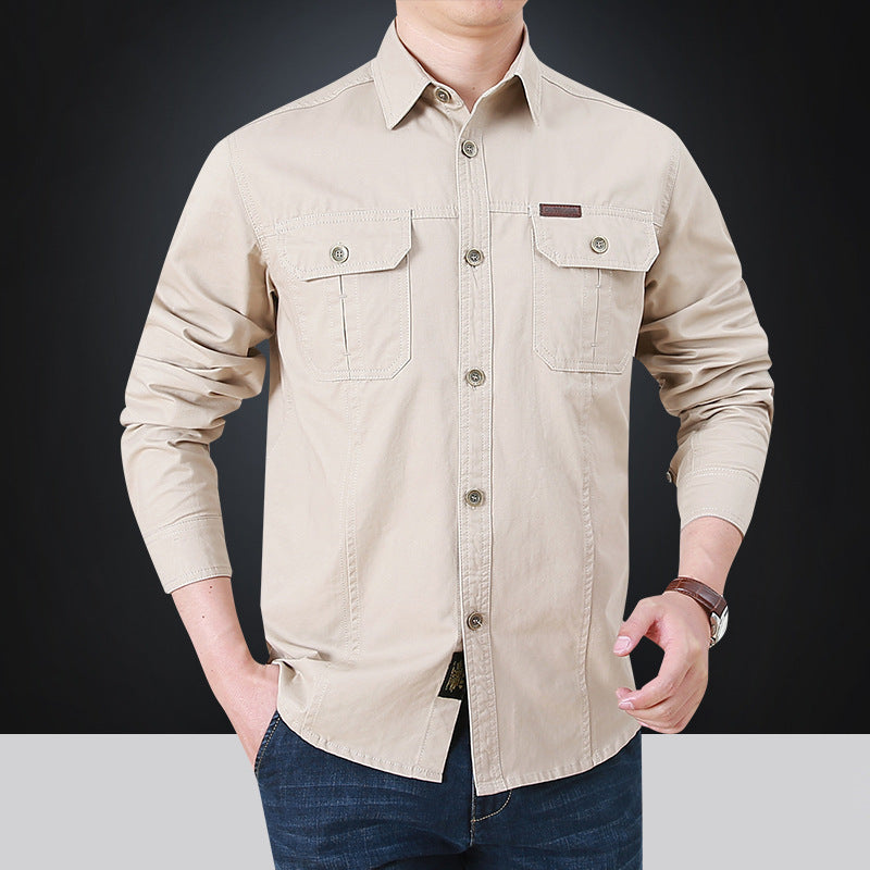 Men's Stylish Long Sleeve Shirt with Utility Pockets Mune Fashion