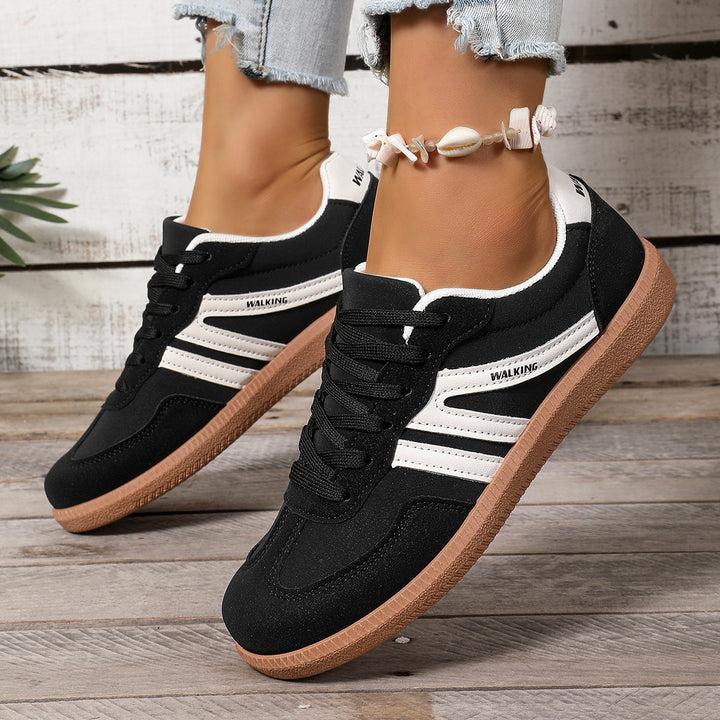 Damen Retro-Sneaker mit Gumsohle und gepolsterter Innensohle Mune Fashion