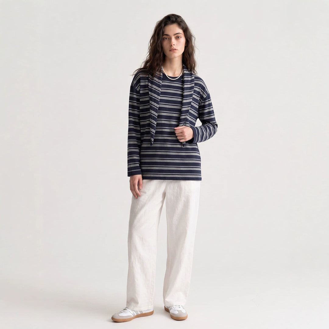 Damen Lässige Streifenjacke Mune Fashion