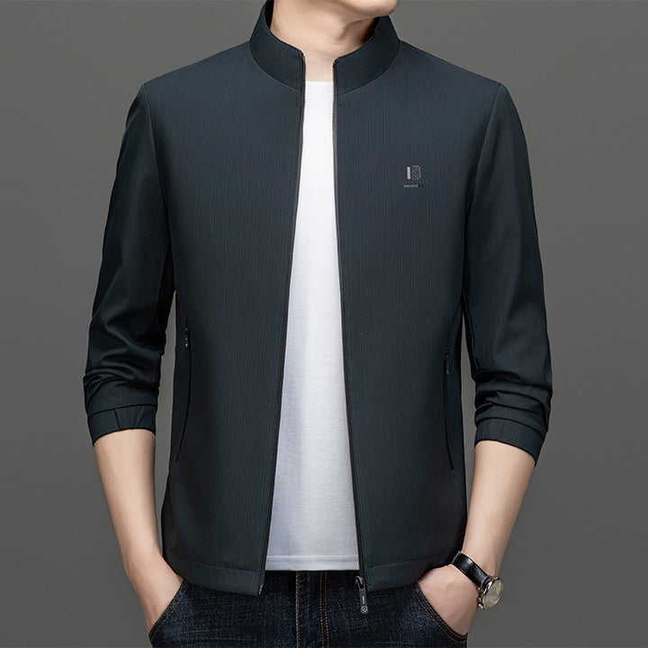 Men's Lightweight Utility Jacket with High Collar Mune Fashion