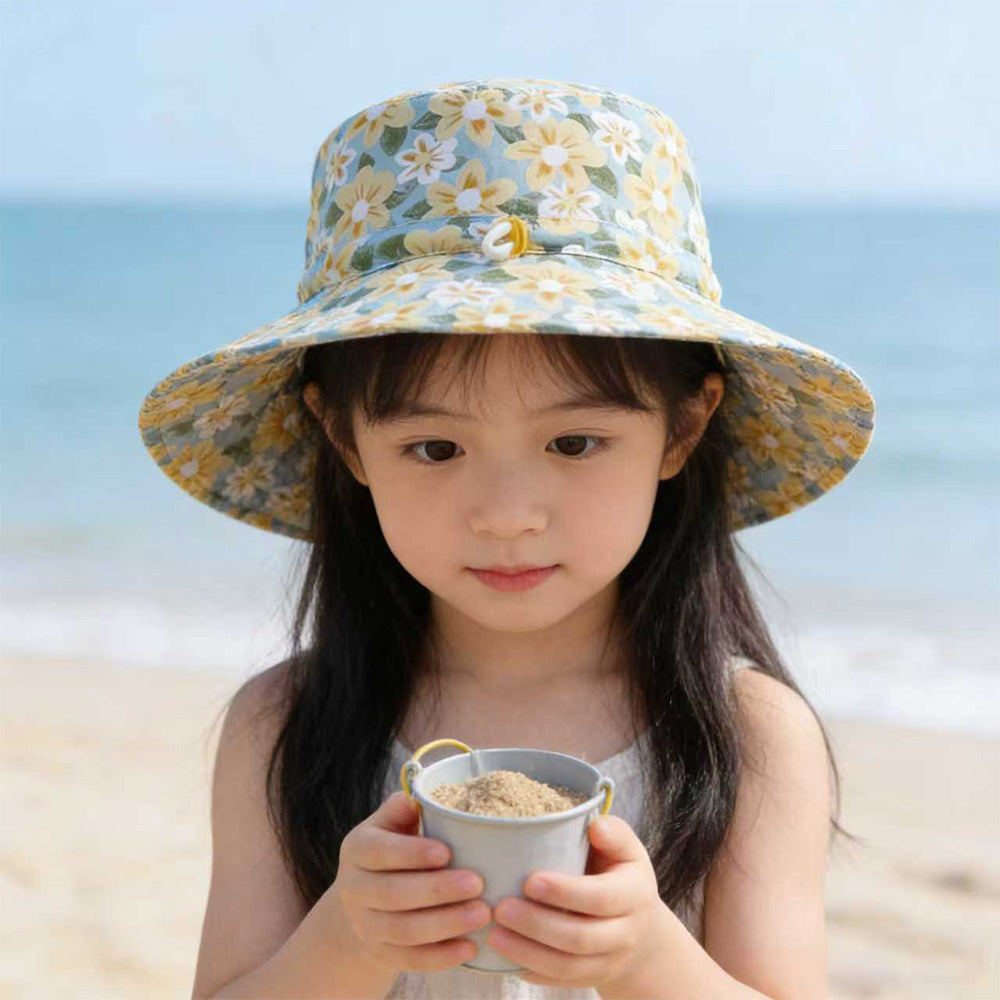 Unisex nan children's sun hat with adjustable chin strap, wide brim and imaginative unicorn print Mune Fashion