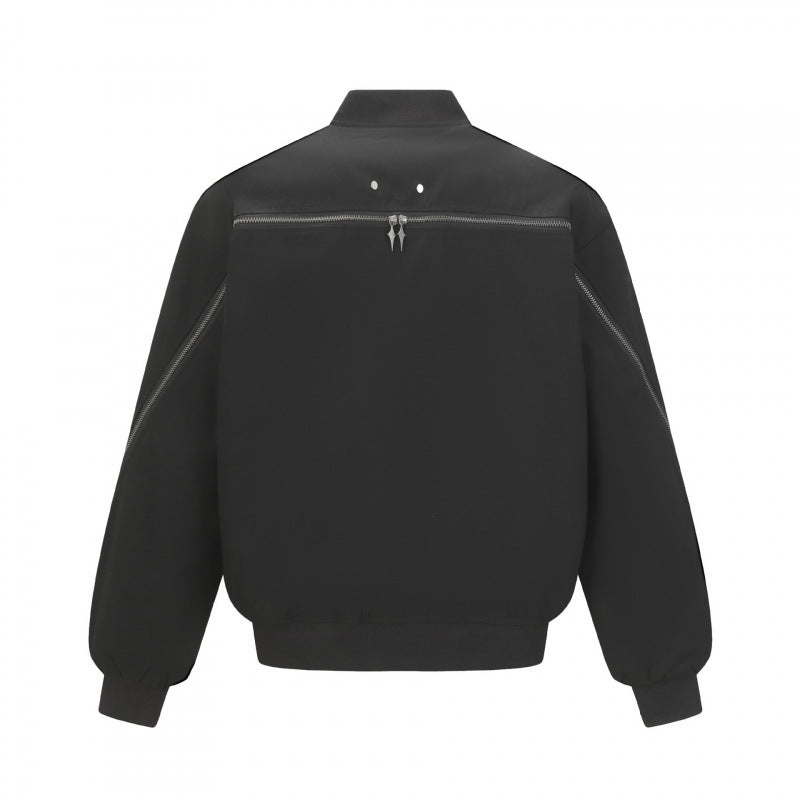 Unisex Boxy-Bomber jacket with full zip, ribbed hem and chest welt pocket Mune Fashion