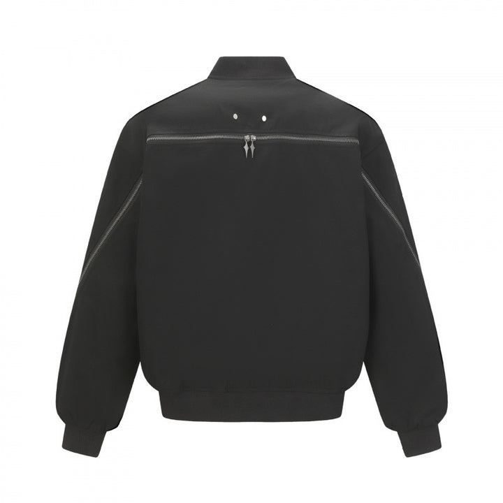 Unisex Boxy-Bomber jacket with full zip, ribbed hem and chest welt pocket Mune Fashion