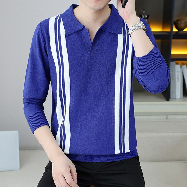 Men's Stylish Polo Knit Sweater Mune Fashion