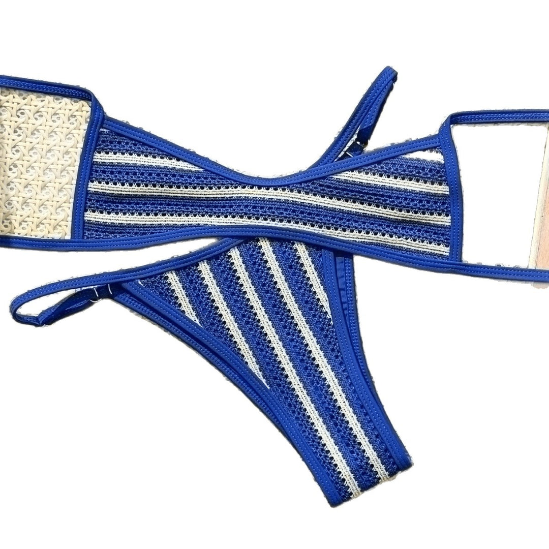 Ladies Bikini Set with fine crochet texture and adjustable straps Mune Fashion