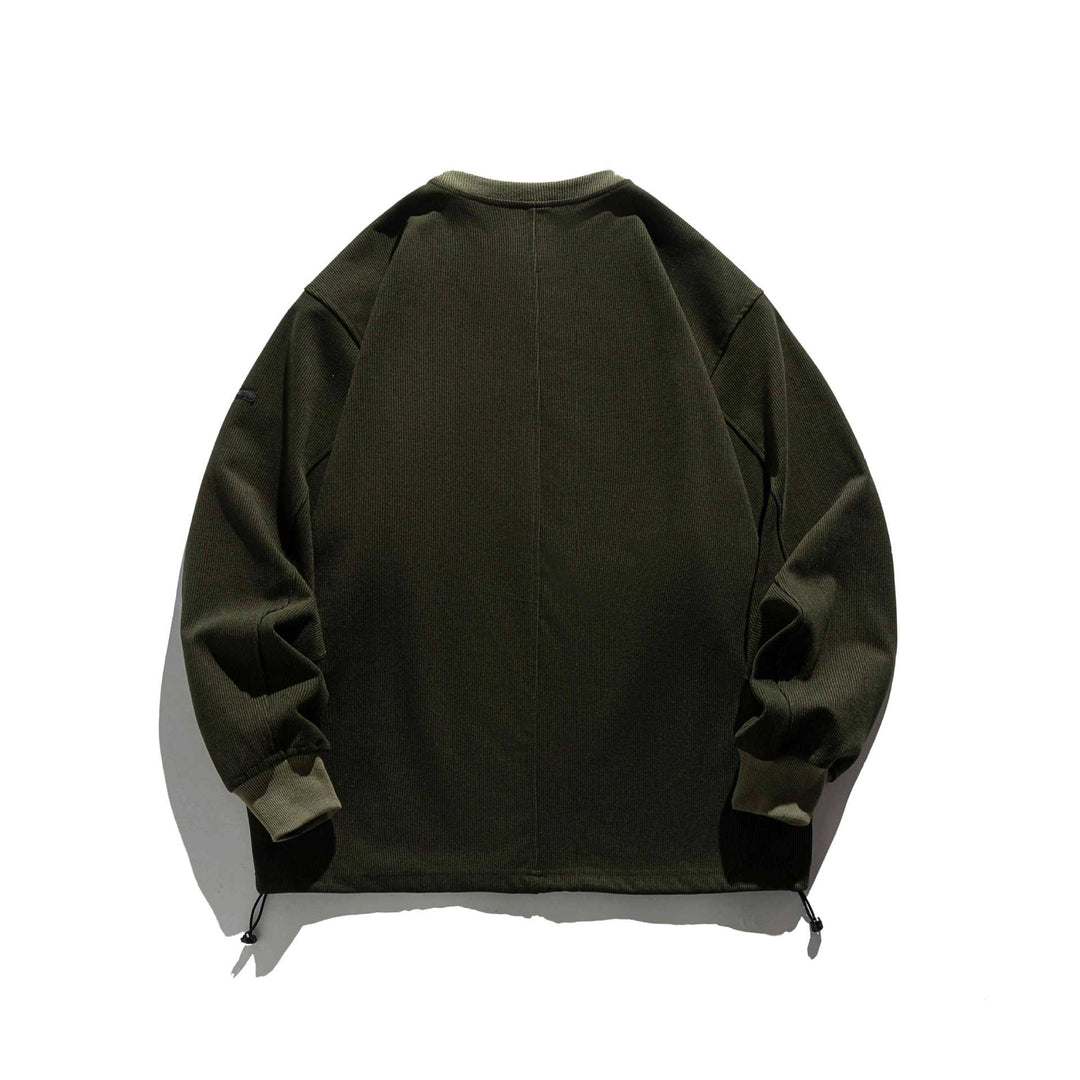 Men's ribbed sweatshirt with drawstring and raglan sleeves Mune Fashion