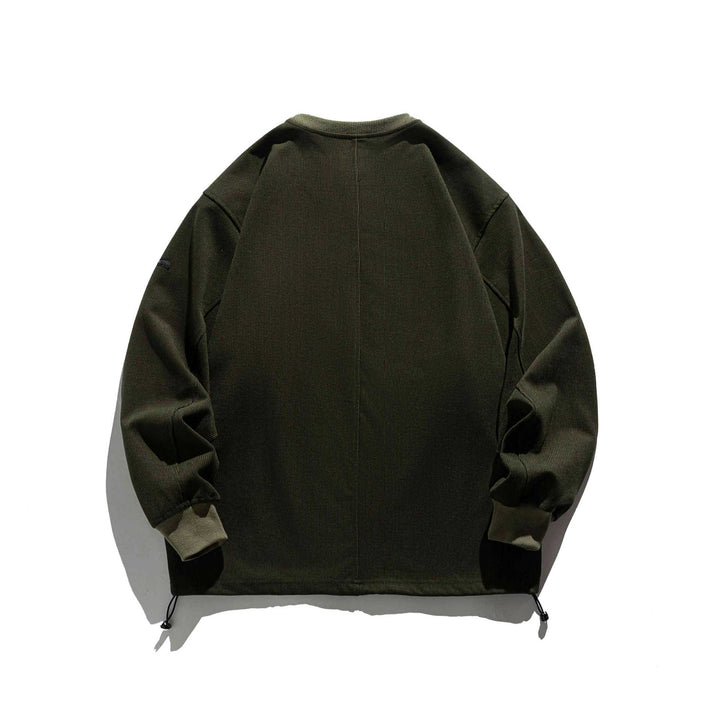 Men's ribbed sweatshirt with drawstring and raglan sleeves Mune Fashion