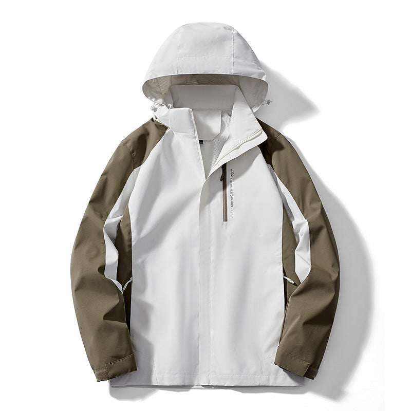 Women's two-layer softshell rain jacket with hood, breathable membrane and chest zip Mune Fashion