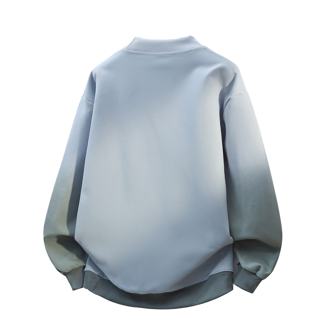 Unisex Oversize Sweatshirt with Stand-up Collar, Color Gradient & Distinctive Logo Print Mune Fashion
