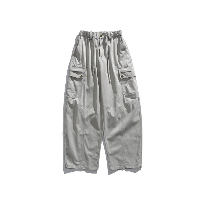 Men's cargo pants with elastic waistband, drawstring and multiple utility pockets Mune Fashion