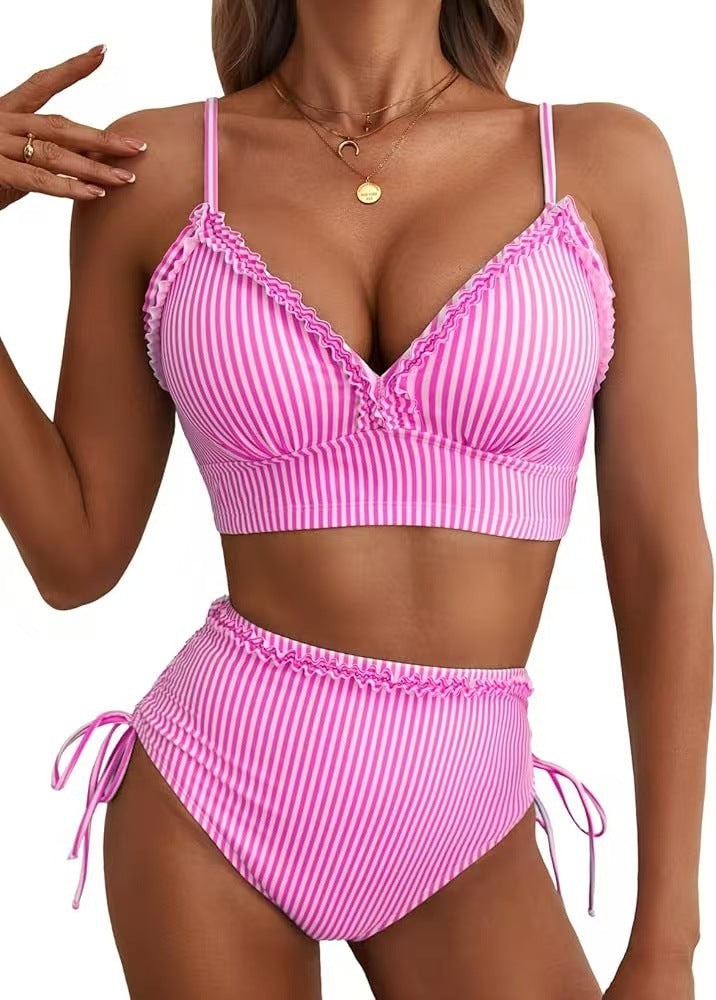 Ladies triangle bikini with ruffle details Mune Fashion