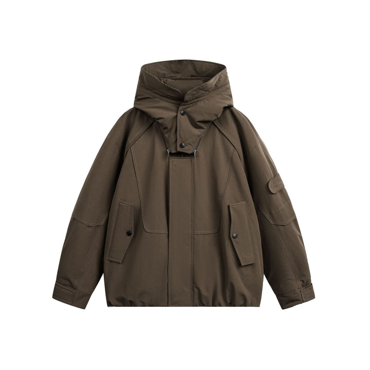 Men's Oversize Functional Parka with High Stand-Up Hood and Utility Pockets Mune Fashion
