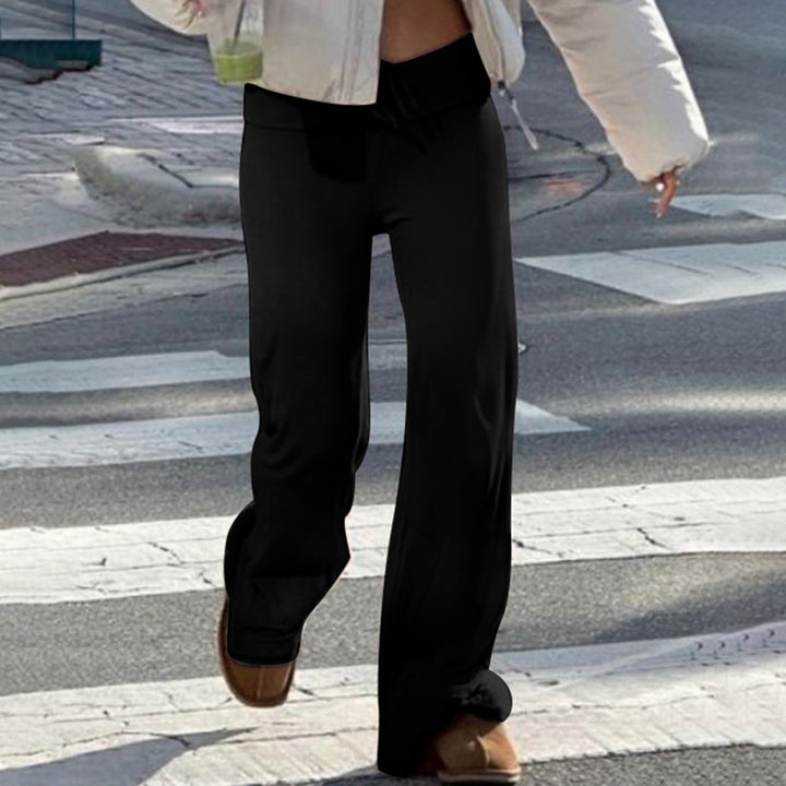 Women's lightweight jersey lounge pants with drawstring and wide leg Mune Fashion