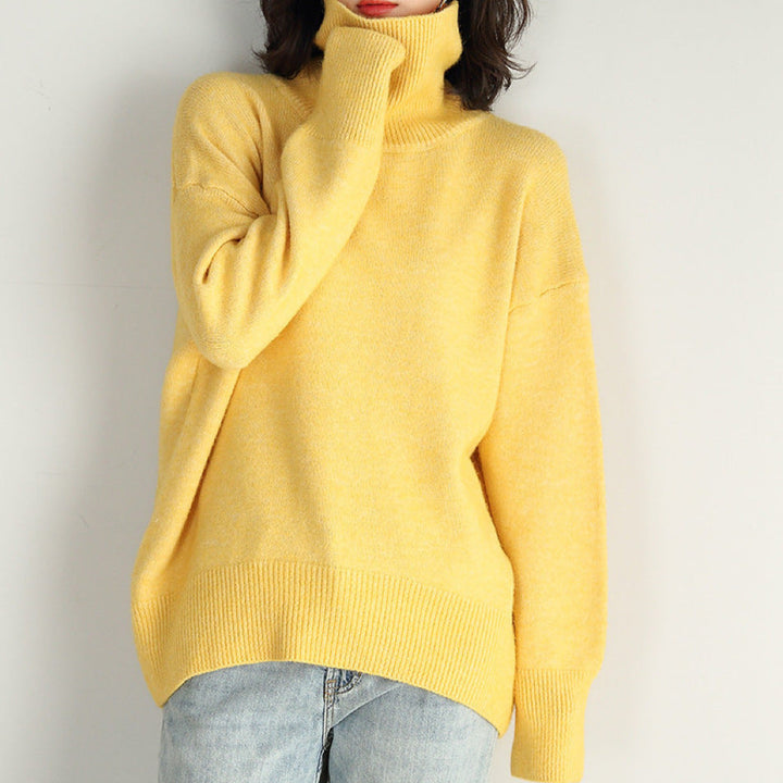 Mune | Women Oversized Turtleneck Sweater Basic Knitted Sweater