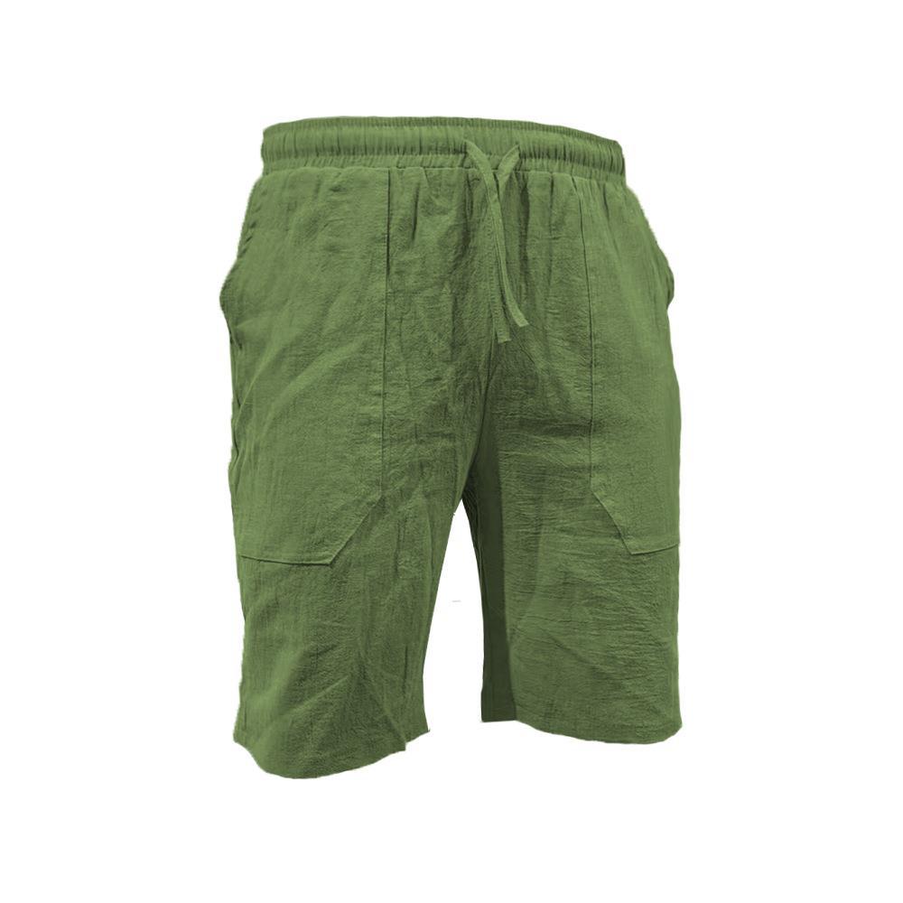 Men's casual travel Bermuda shorts with crinkle texture, adjustable drawstring, and large volume patch pockets Mune Fashion