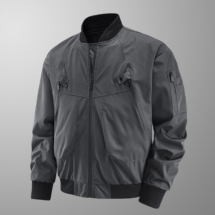 Men's Stylish Bomber Jacket with Practical Pockets