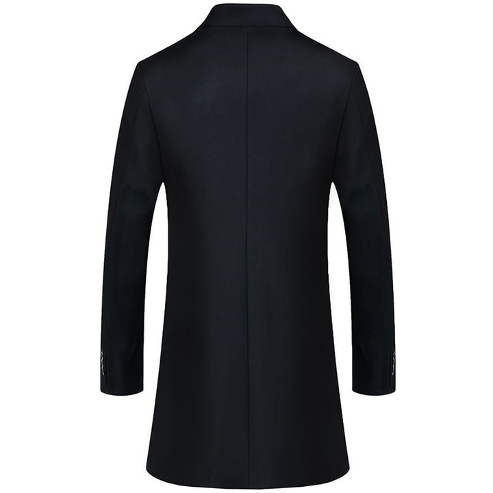 Men's stand-up collar coat made of fine wool blend single-breasted short coat Mune Fashion