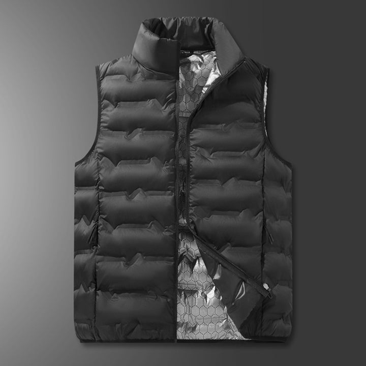 Men's Ultralight Packable Quilted Vest with High Collar and Inner Mesh Mune Fashion