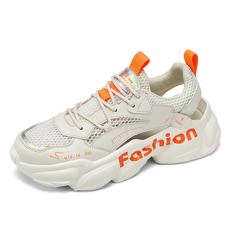 Unisex Voluminous Chunky Sneakers with Breathable Mesh and Profiled Platform Sole Mune Fashion