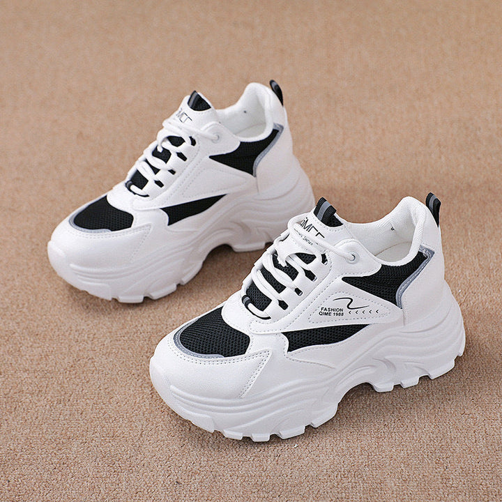 Women's Chunky Sneakers with breathable surface texture and cushioning comfort Mune Fashion