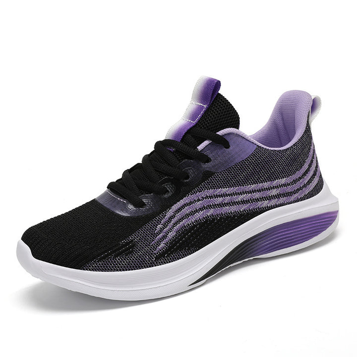 Women's ergonomic everyday sneaker with breathable knitted upper, shaped rolling sole, and heel cushioning Mune Fashion