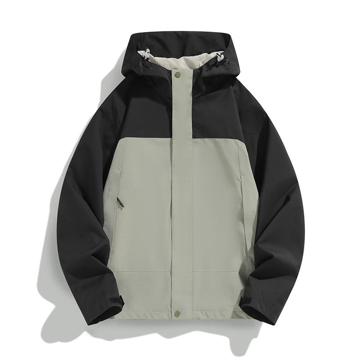 Men's Two-Tone Softshell Field Jacket with Hood, Windproof Outer Material and Minimalist Side Pockets Mune Fashion
