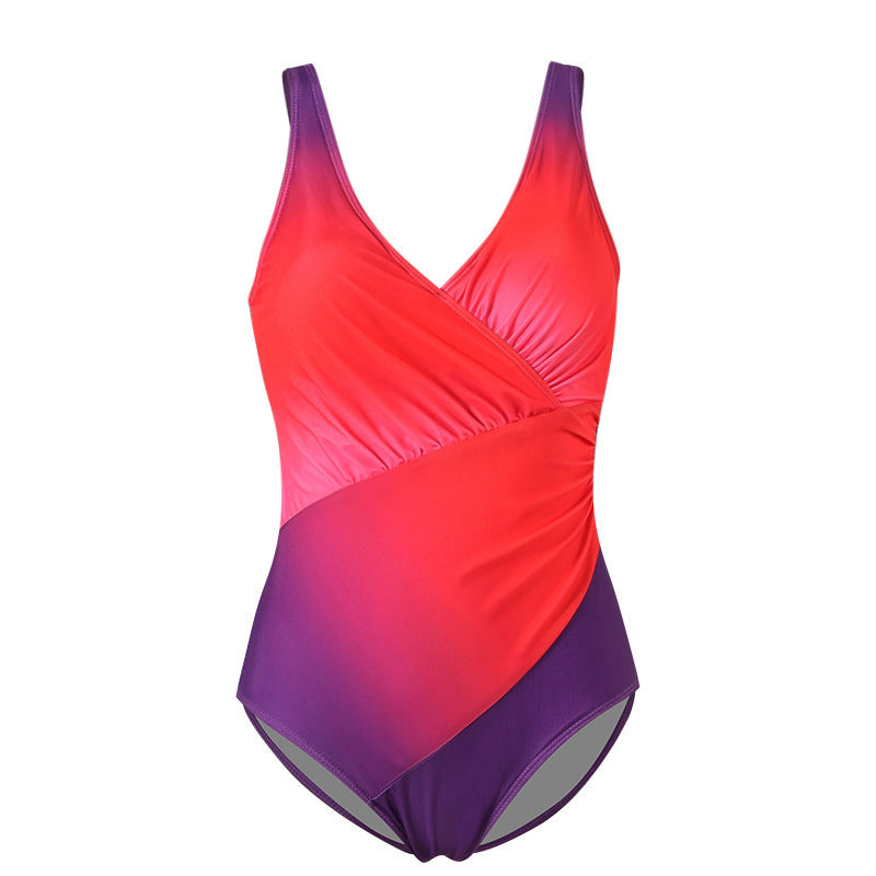 Women's Elegant One-Piece Swimsuit with Wrap Look Mune Fashion