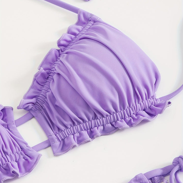 Women's Ruffled Bikini with Adjustable Straps Mune Fashion