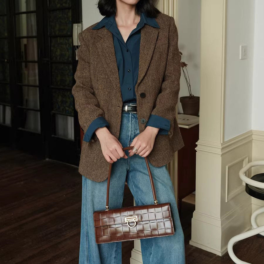 Ladies Elegant Tweed Blazer Mune Fashion