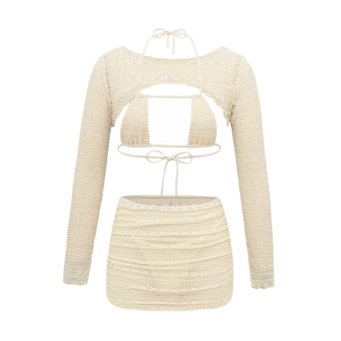 Women's set of cropped top and mini skirt Mune Fashion
