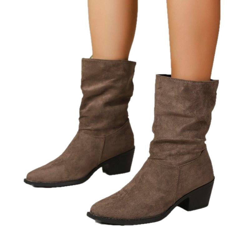 Women's Fashion Ankle Boots with High Collar Mune Fashion