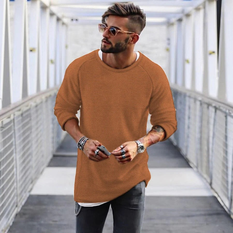 Mune | Men's casual sweater with innovative knit pattern