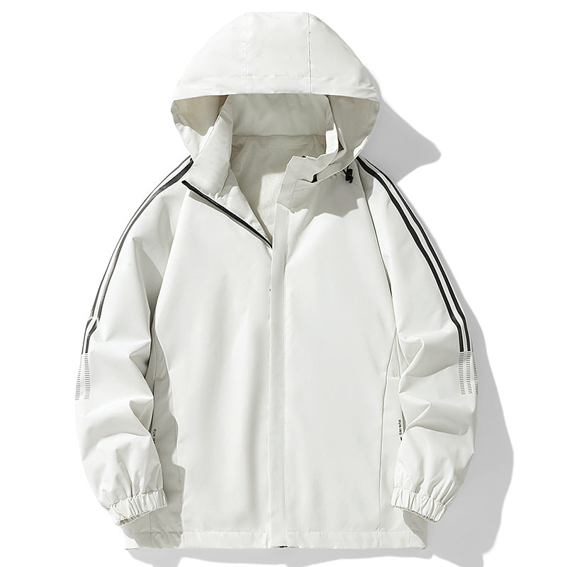 Men's sporty rain jacket with adjustable hood Mune Fashion