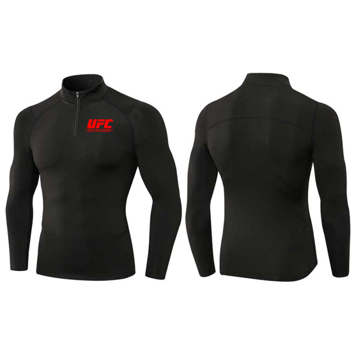 Men's tight-fitting compression shirt with short zipper and long sleeves Mune Fashion